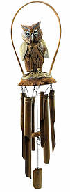Музика вітру бамбукова + кокос "Сова" (60х15х15 см)