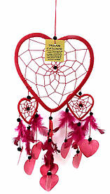 Ловець снів "Сердечко" червоний (38х18 см)