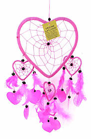Ловець снів "Сердечко" рожевий (38х18 см)