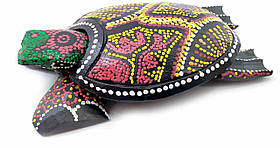 Попільничка черепаха дерев'яна мальована (20х11х5 см)