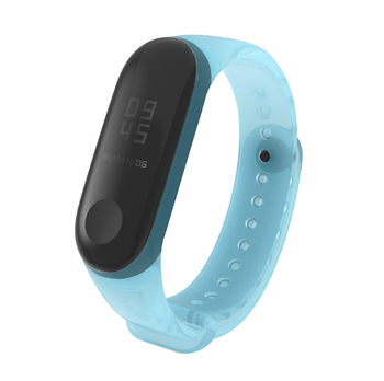 Ремінець Xiaomi Mi Band 4 / 3 MiJobs силіконовий напівпрозорий Блакитний 2155P