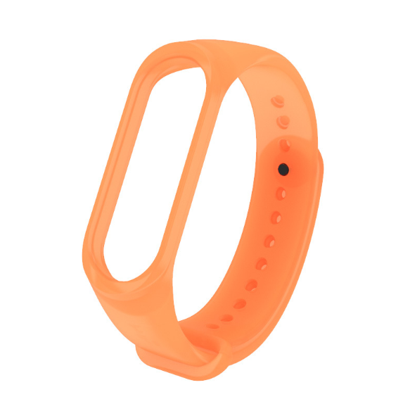 Ремінець Xiaomi Mi Band 4 / 3 MiJobs силіконовий напівпрозорий Помаранчевий 2155P