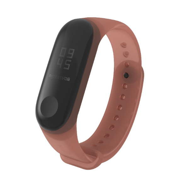 Ремінець Xiaomi Mi Band 4 / 3 MiJobs силіконовий напівпрозорий Коричневий 2155P