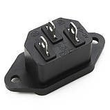 Гніздо мережеве AC-04 3 виведення "тато" 250 В 10 А, фото 2