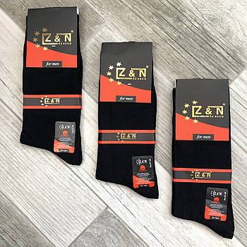 Шкарпетки чоловічі демісезонні х/б Z&N, без шва, антибактеріальні, 39-41 розмір, чорні, 1958