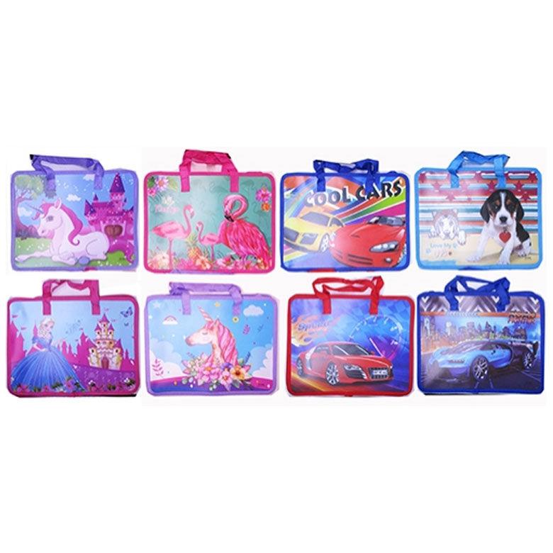 Папка-портфель А4 ЛИДЕР пластик на блискавці FC 805 асорті, фото 1