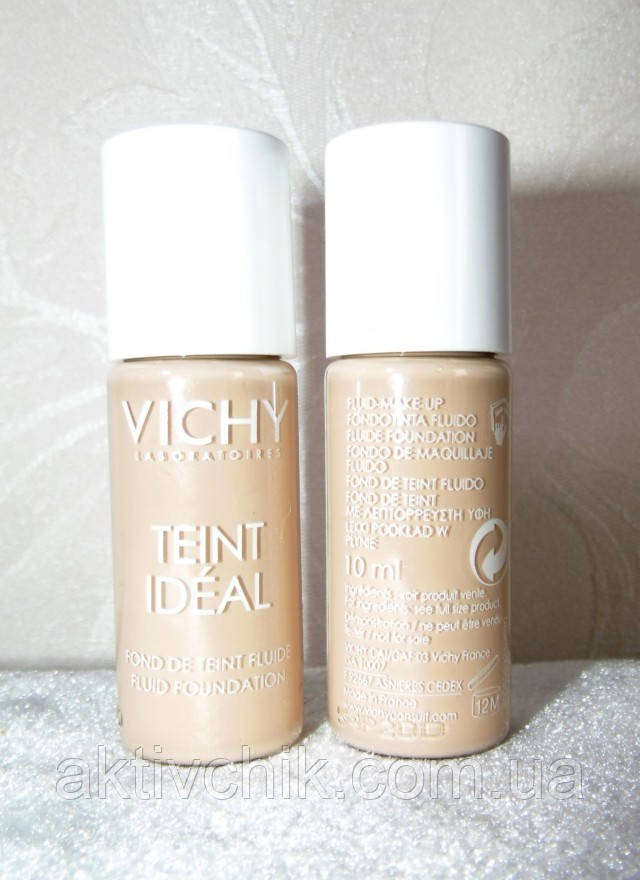 Тональний флюїд для обличчя Vichy Teint Ideal 10 мл, тон 35 - рожево-пісочний, фото 1