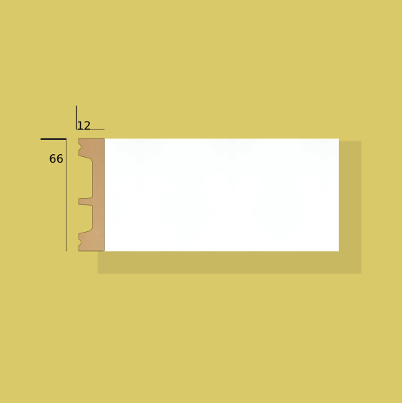 Молдинг для стін, гладкий, DECOLUX DSK-6612, ліпний декор з дюрополімер