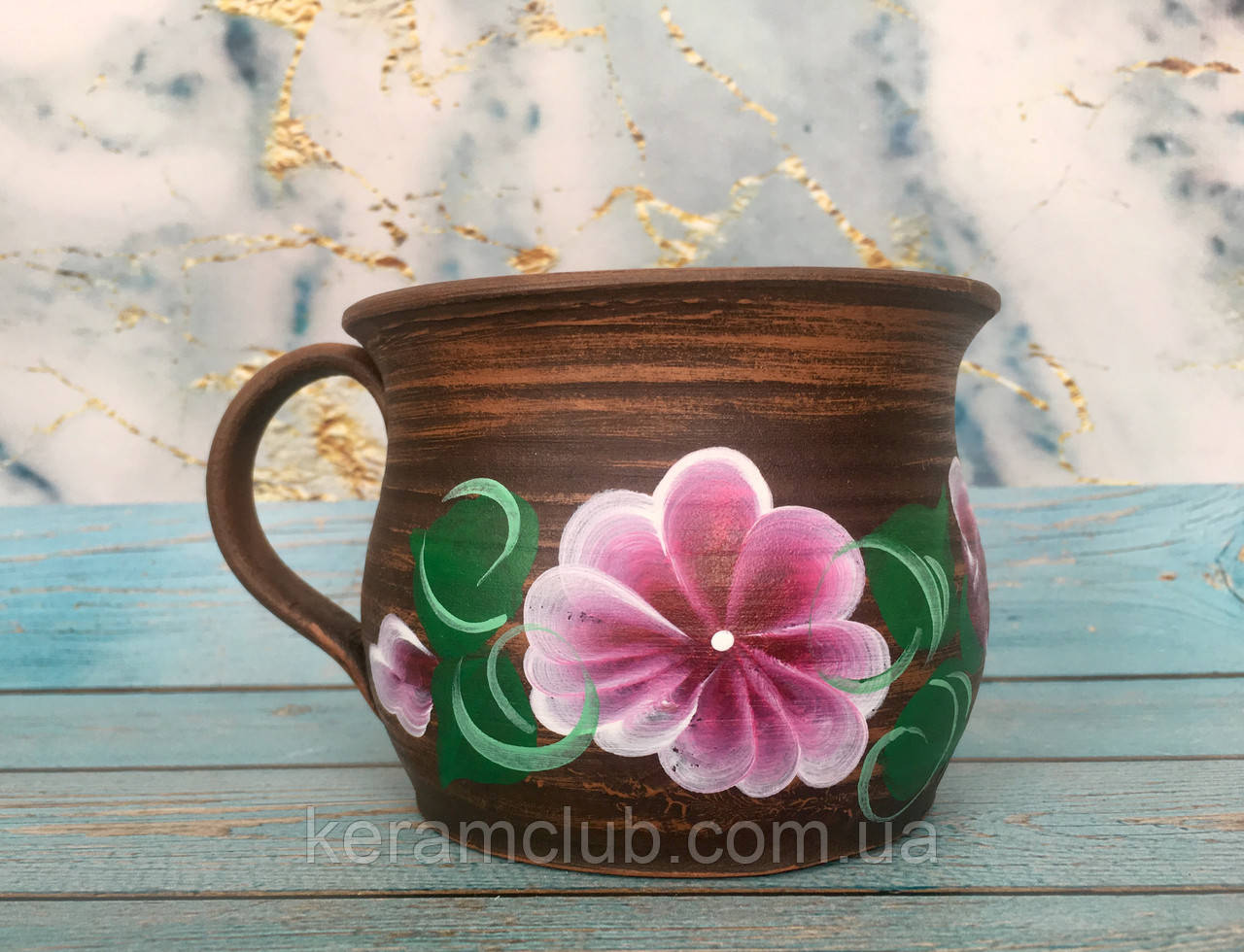 Гончарначашка глазур із малюнком V 350 мл