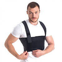 Бандаж для фіксації грудної клітки чоловічий пористий Toros-Group, Тип 155-Ч (чорний)
