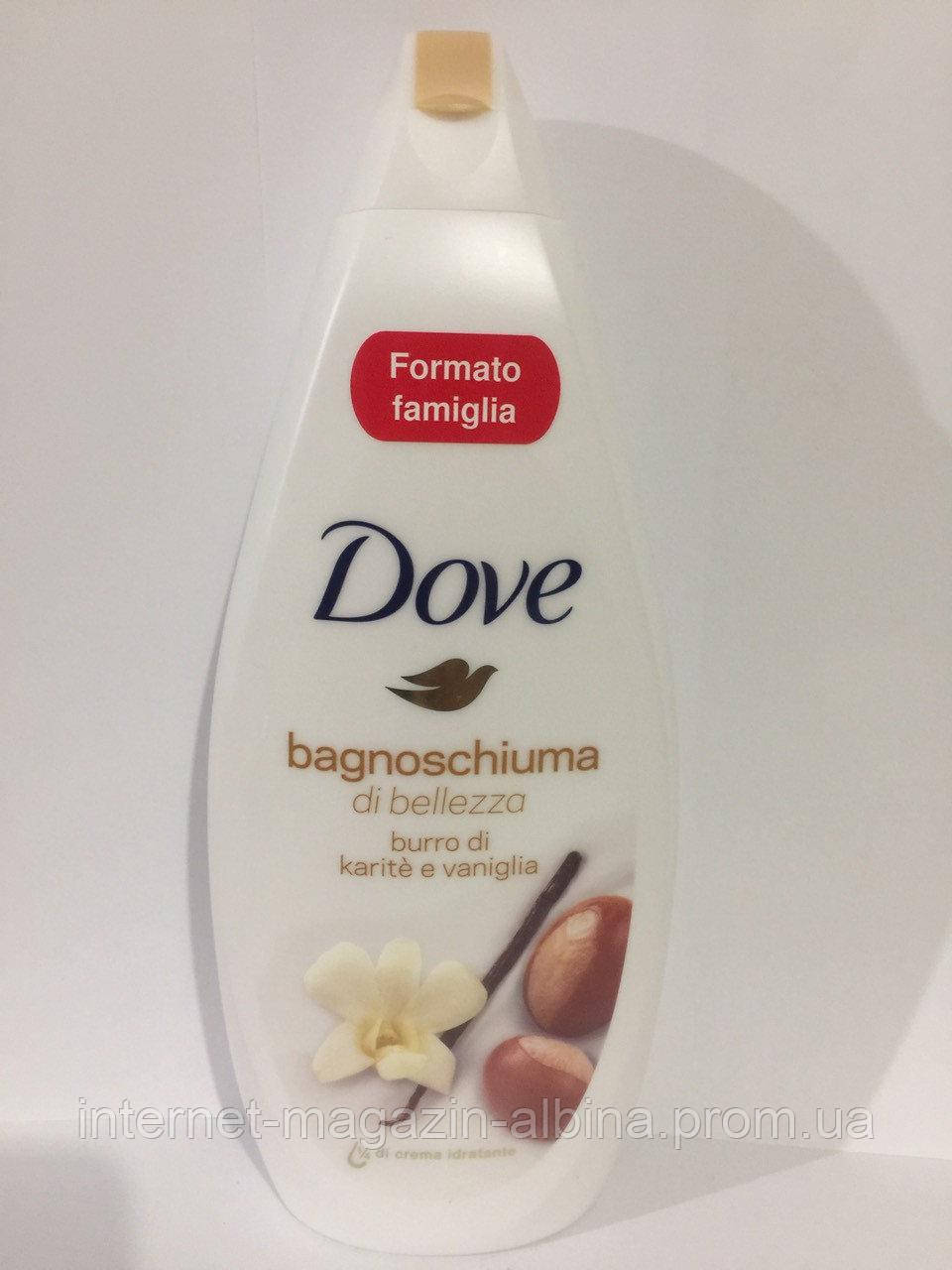 Крем-гель для душу dove масло каріте і ваніль 700 ml