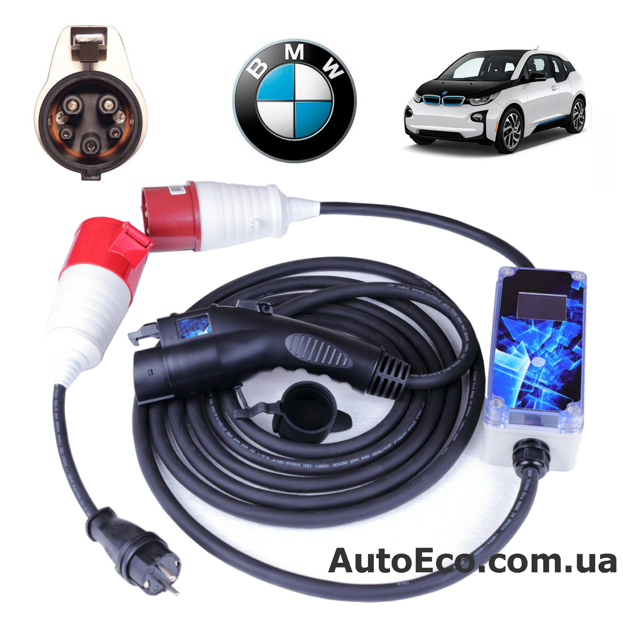 Зарядний пристрій для електромобіля BMW i3 AutoEco J1772-32A-Wi-Fi, фото 1