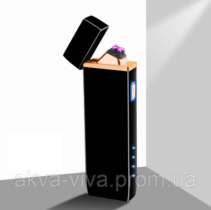 USB запальничка електроімпульсна Чорний, фото 1