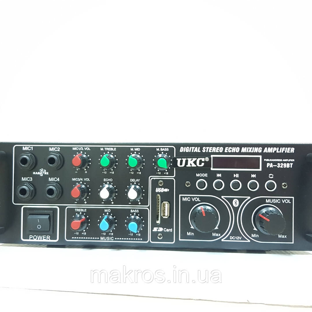 Підсилювач звуку UKC PA-329BT, фото 1