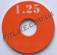 Блин (диск) стальной 1,25 кг (51 мм) олимпийский