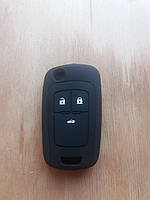 Чехол (силиконовый) для ключа Chevrolet (Шевролет) 3 кнопки