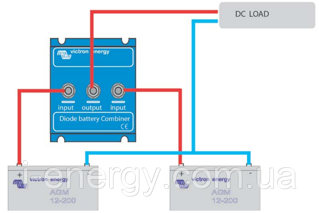 Схема підключення Argo Diode Battery Combinerss-and-combiners