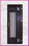 Двері вхідні 1200 металопластикові з вікном і ковкою, фото 2