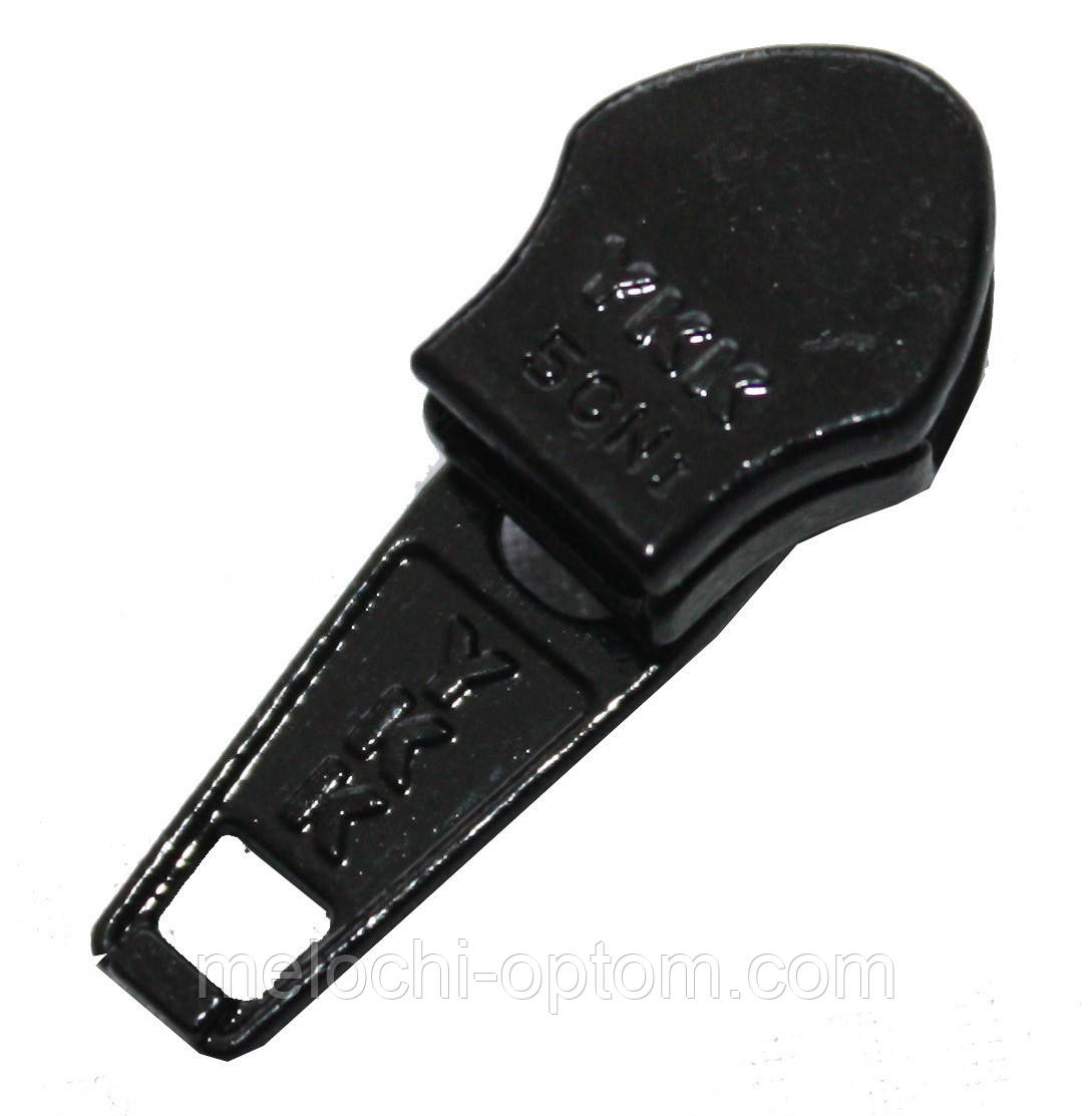 Бігунки для блискавки YKK (Спіраль Тип-7) фарбовані, чорні, фото 1