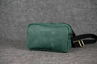 Шкіряна сумка Модель №58, натуральна Вінтажна шкіра, колір Зелений, фото 2