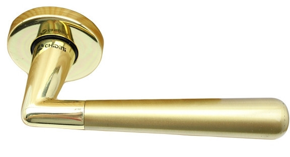 Ручка дверная Ghidini Ginevra с накладкой WC латунь матовая (Италия) - фото 4 - id-p1025421330
