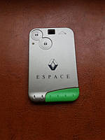 Корпус смарт карты для RENAULT Espace (Рено Эспейс) 2 -кнопки, (без лезвия)с логотипом