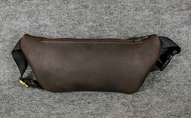 Шкіряна сумка "Модель №60" натуральна Вінтажна шкіра, колір коричневий, відтінок Шоколад