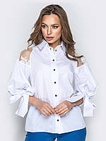 Белая блузка женская 44 46 48 50 52 54