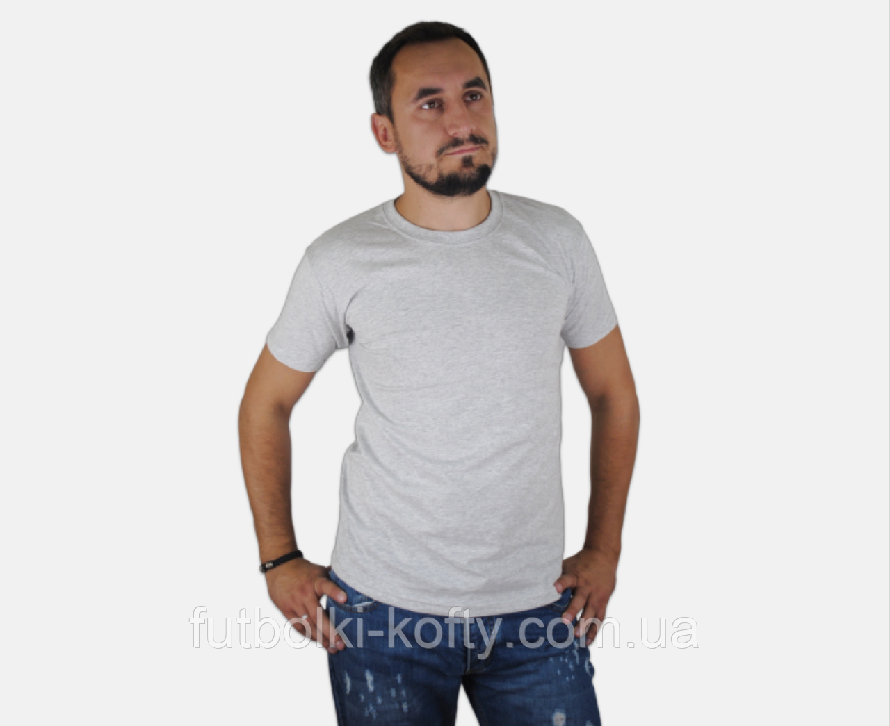 Чоловіча футболка сіра класична (сіро-ліловий) ValueWeight Fruit of the Loom 2XL, 54, фото 1