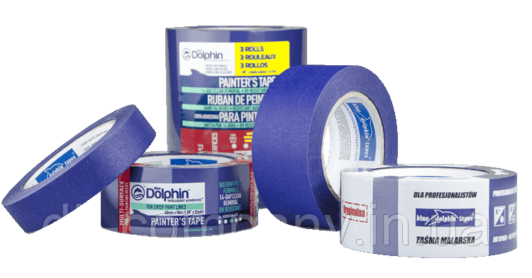 Стрічка малярна Blue Dolphin "SPECIAL BLUE" 14 днів (синя) 48ммх50м, фото 1