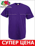 Чоловіча футболка фіолетова класична ValueWeight Fruit of the Loom 2XL, 54, фото 6