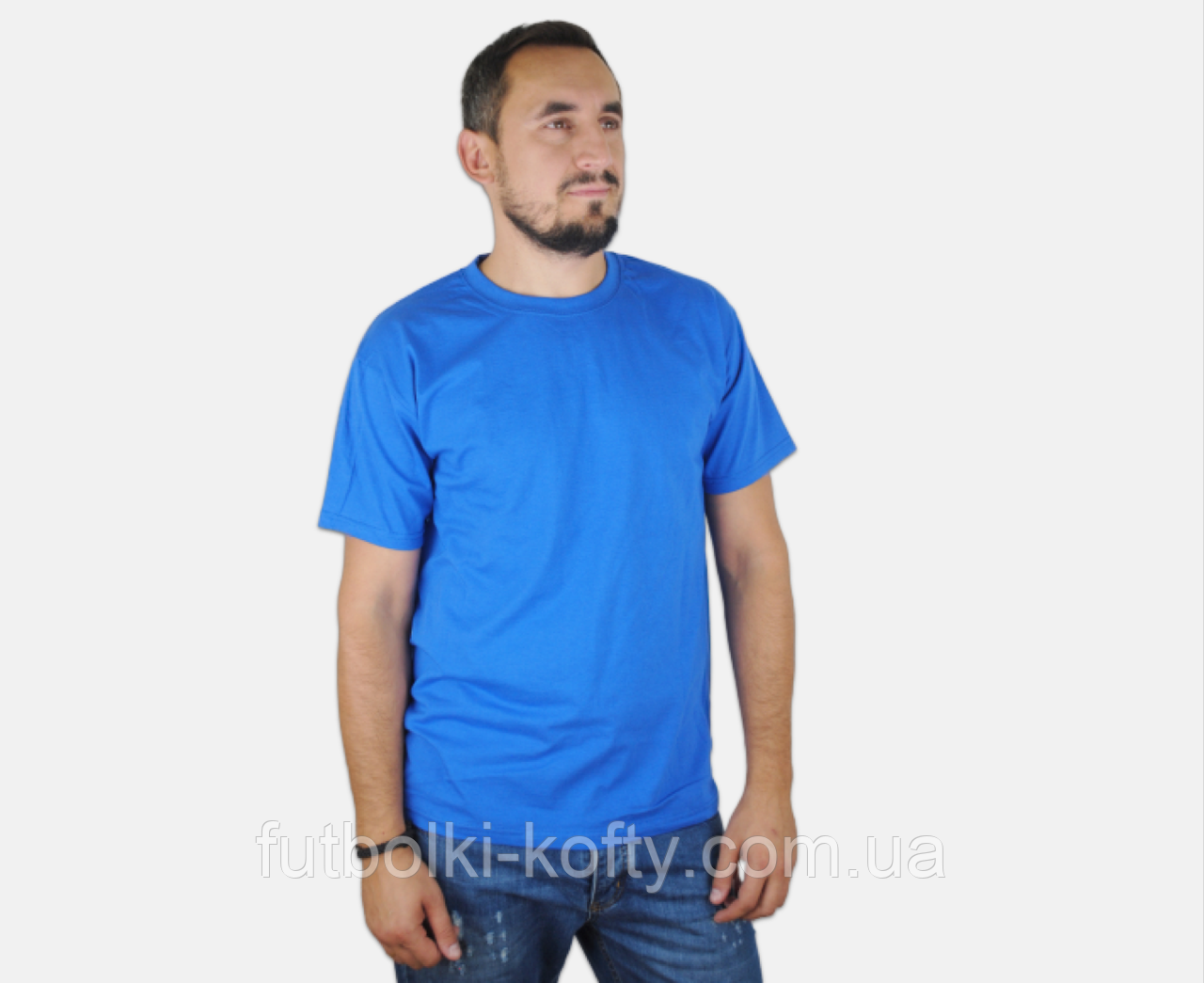 Чоловіча футболка синя класична ValueWeight Fruit of the Loom 2XL, 54, фото 1