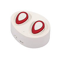 Навушники Bluetooth бездротові Alitek K2 TWS Stereo White/Red, фото 3