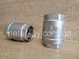 Клапан зворотній з нержавіючої сталі муфтовий 1/2` (Ду 15) AISI 304, фото 4