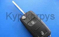 Корпус ключа ольксваген (Volkswagen) Поло, Кадди, Шаран выкидной ключ (корпус) до 2008 года.в с лезвием.