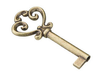 Ключ декоративний для меблевого замка E211-110 Antik антична бронза
