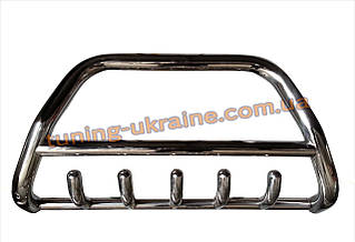 Захист переднього бампера кенгурятник з нержавійки на Isuzu D-Max 2006-2011