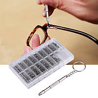 Набір: гвинти гайки викрутка для ремонту очок годін (1000 шт. В наборі)