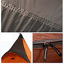 Надлегкий одномісний намет з гострою верхівкою Naturehike NH17T030-L помаранчевий, фото 4