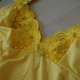Жіноча нічна сорочка Galina R 11 на бретелях Жовтий, фото 2