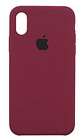 Чехол для iPhone Х/XS Silicone Case бампер (Marsala)