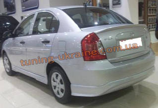 Накладки на пороги под покраску на Hyundai Accent 2006-2011