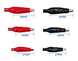 Затискач крокодила No23 пара червоний + чорний, 27 мм, фото 4
