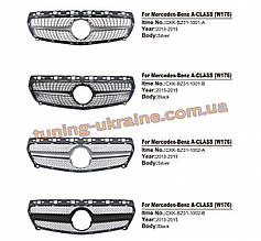 Передня решітка Diamond на Mercedes A-klass W176 2012-2015 рр