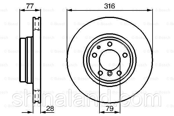 Гальмівний диск BMW (7) BOSCH OE 34111162093