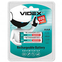 2шт Акумулятор мізинчик Videx AAA 600 mAh