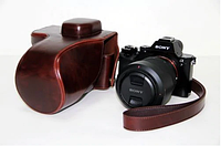 Защитный футляр - чехол для фотоаппаратов SONY A7, A7S, A7R - кофе
