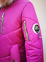 Подовжене зимове пальто для дівчинки підлітка 142-146, фото 2