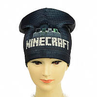 Шапка трикотажна "Minеcraft" темно-синій