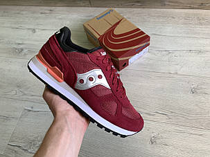 Жіночі оригінальні кросівки Saucony Shadow Original Burgundy/Black бордові з чорним, фото 1